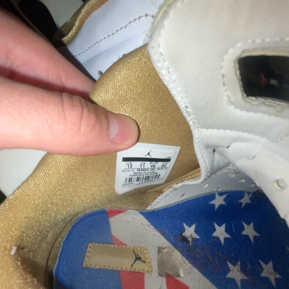 2012 NIKE AIR JORDAN RETRO GOLDEN MOMENT PACK GMP WHITE GOLD 6 VI 384664 135 OG - Picture 7 of 8